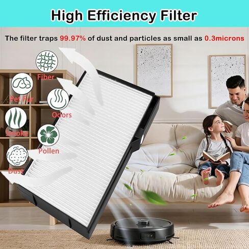 23 Pack Replacement Parts Compatible with eufy E28 Omni / E25 Omni Robot Vacuum Accessories, Include 2 Roller Mops, 1 Set Main Brush, 6 Dust Bags, 4 Filters, 8 Side Brushes, 1 Cleaning Brush in Kuwait