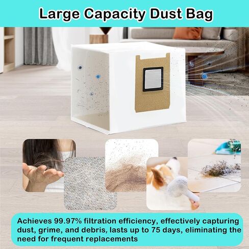 23 Pack Replacement Parts Compatible with eufy E28 Omni / E25 Omni Robot Vacuum Accessories, Include 2 Roller Mops, 1 Set Main Brush, 6 Dust Bags, 4 Filters, 8 Side Brushes, 1 Cleaning Brush in Kuwait