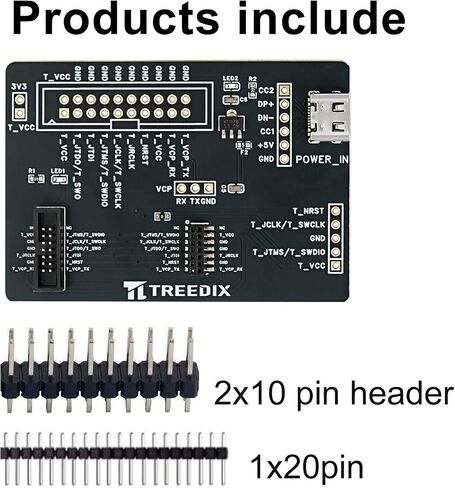 لوحة محول Treedix متوافقة مع ST-Link V3 Minie، 5V Type-C، 3.3V Step-Down، ودبابيس الإشارة الفردية in Kuwait
