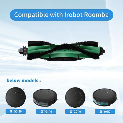 قطع غيار الفرشاة الدوارة والفرش الجانبية والمرشحات ومنصات التنظيف المتوافقة مع iRobot Roomba Essential 100 Series 104 105 Vac/Combo Y0110 Y0140 Q011 Q0120 Q0520 ملحقات المكنسة الروبوتية in Kuwait
