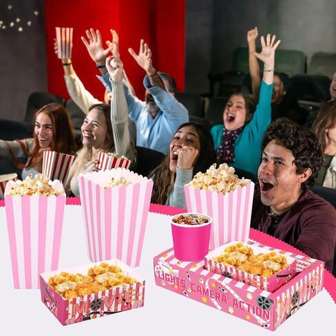 36 قطعة من لوازم الحفلات الليلية للأفلام الوردية، تتضمن 12 صندوقًا للوجبات الخفيفة، و12 صينية طعام، و12 كيسًا من الفشار، وحوامل الوجبات الخفيفة اللطيفة للاستخدام مرة واحدة in Kuwait