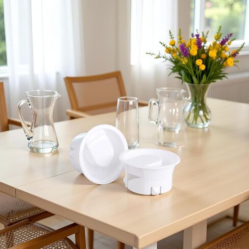 Water Pitcher Lids, 4 Pieces Glass Carafe Lids Covers Food Grade Plastic Dust Proof Splash Resistant Bottle Stoppers for Water Jug Glass Bistro Pitcher in Kuwait