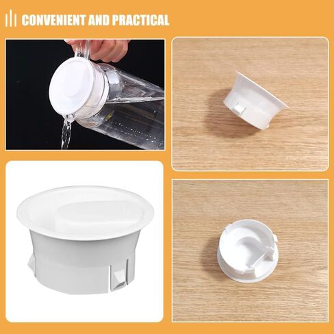 ULTECHNOVO 2-Pack Replacement Plastic Pitcher Lids 2.99" Spill-Resistant Leakproof Covers for Cold Water Jugs & Kettles in Kuwait