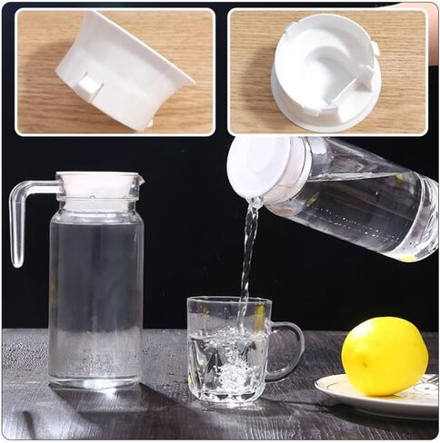 ULTECHNOVO 2-Pack Replacement Plastic Pitcher Lids 2.99" Spill-Resistant Leakproof Covers for Cold Water Jugs & Kettles in Kuwait