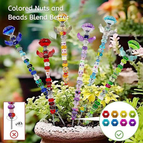 مجموعة قضبان ومسامير M4 مكونة من 32 قطعة من SNAIL GARDEN مع صواميل ملونة وأكريليك، مقاسين (10 بوصة، 12 بوصة) من الفولاذ المقاوم للصدأ جميع قضبان الخيوط، قضبان معدنية للحرف اليدوية وحصص الحديقة والمشروعات اليدوية in Kuwait