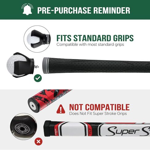 4 Pack Golf Ball Retriever for Putter, 3-Prong Golf Ball Grabber Picker with Stainless Steel Screw Golf Ball Retriever Pick Up Tool for Putter Grip End, No Bend Ball Picker Claw - Fits Most Putters in Kuwait