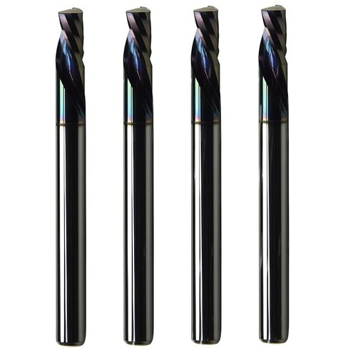 4Pcs 0.047 in Cutter Dia,Solid Carbide Spiral Upcut Engraving Cutter Coating Single Flute,1/8 Shank,Mill Carving Desktop CNC Router Bit for Acrylic Plastic Hardwood PVC MDF Aluminum Plates in Kuwait