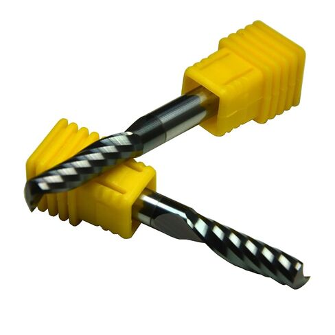 4Pcs 0.047 in Cutter Dia,Solid Carbide Spiral Upcut Engraving Cutter Coating Single Flute,1/8 Shank,Mill Carving Desktop CNC Router Bit for Acrylic Plastic Hardwood PVC MDF Aluminum Plates in Kuwait