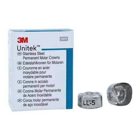 3M ESPE 900335 Unitek تيجان من الفولاذ المقاوم للصدأ أول ضرس دائم رقم 5 أسفل اليسار 5/Bx in Kuwait