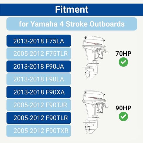 محرك تقليم مائل مناسب لـ Yamaha Outboard 75HP 90HP F75 F90 2005-2018، متوافق مع F75LA F90JA F90LA F90XA F75TLR F90TJR F90TLR F90TXR، يستبدل 6D8-43880-00-00 6D8-43880-01-00 in Kuwait