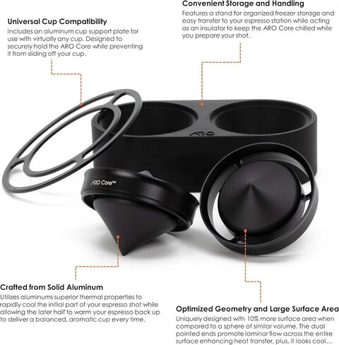 ARO Core™ Aluminum Espresso Extraction Chiller | Coffee Cooling Accessory Frozen Tool (1 Pack of Chillers) in Kuwait