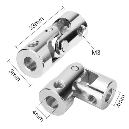8pcs 4mm to 4mm Steel Universal Joint Cardan Coupling Connector Rotatable Model DIY Motor Shaft Fitting Accessory Shaft Adjustable in Kuwait