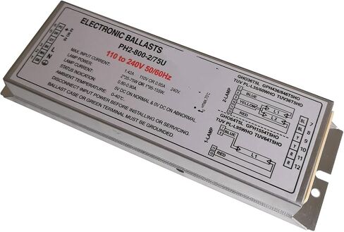 CAARLA Electronic Ballast PH2-800-2/75U T5 Lamp Electronic Ballasts for 1 Lamp 95W-150W or 2 Lamps 2X35W-75W with Indicator in Kuwait