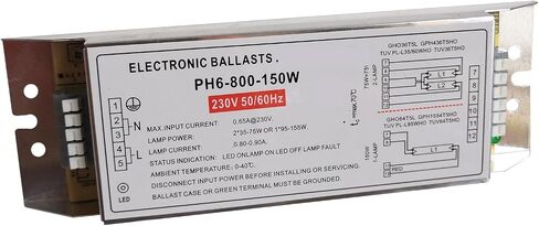 CAARLA الصابورة الإلكترونية PH6-800-150W مصباح كوابح إلكترونية 230 فولت إضاءة الصابورة لمصباحين 2x35W-75W أو 1 مصباح 1x95-150W in Kuwait