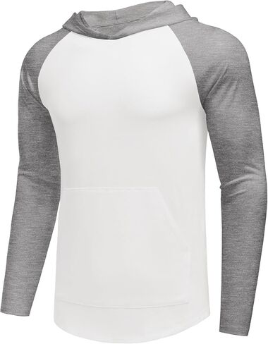 PINSPARK Lightweight Hoodies for Men Long Sleeve Pullover Hoodie Golf Gym Workout Athletic Hooded Sweatshirt in Kuwait
