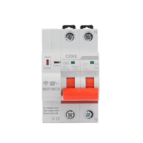 YCB9ZF 2P 3P 4P WiFi Smart Circuit Breaker Short Circuit Protection Timed Smart Reclosing Switch Remote Control (Color : 2p, Size : 32A) in Kuwait