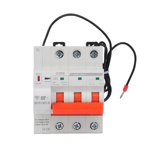 YCB9ZF 2P 3P 4P WiFi Smart Circuit Breaker Short Circuit Protection Timed Smart Reclosing Switch Remote Control (Color : 2p, Size : 32A) in Kuwait