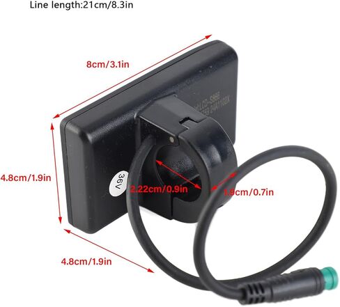 Yoidesu S866 دراجة كهربائية LCD عرض متر، 24V 36V 48V E - لوحة تحكم عرض الدراجة مع المكونات، لتعديل دراجة سكوتر الكهربائية in Kuwait