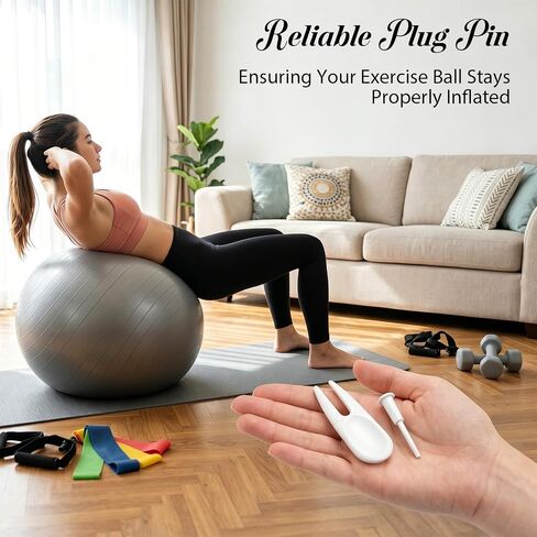 6 Exercise Ball Plug Replacement and 2 Removal Tool, Yoga Ball Plug Air Stopper Valve Nozzles Pin for Pilates Balls Stability Balls in Kuwait