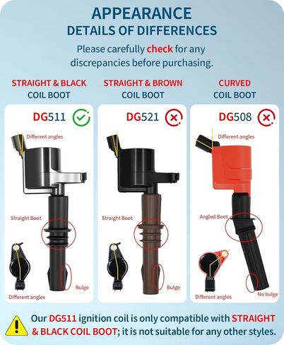 Marsram Ignition Coil Pack FD508 Compatible with Ford 2004 2005 2006 2007 2008 F150 Expedition Explorer F350 F250 F450 Super Duty Mustang 5.4L 4.6L for Lincoln Navigator Mark LT 6.8L V8 V10 DG511 8pcs in Saudi Arabia
