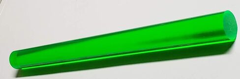 3/4" Diameter x 12" Long Green Clear Fluorescent Translucent Extruded Acrylic Plexiglass Rod - 19mm x 304.8mm in Kuwait