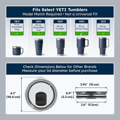 For YETI Lid Replacement 30 oz, Vibrant Color Replacement Lid Compatible with YETI Magslider Lid 30/32 oz Tumbler, 14 oz Mug and 35/42 oz Straw Mug, 2 Pack in Kuwait