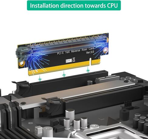 لوحة اختبار بطاقة الرسومات PCIe 16x 3.0، محول بطاقة Riser من ذكر إلى أنثى، لخادم 2U، متوافق مع واجهات 1x/4x/8x/16x، تصميم PCB عالي الموثوقية in Kuwait