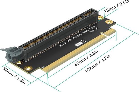 لوحة اختبار بطاقة الرسومات PCIe 16x 3.0، محول بطاقة Riser من ذكر إلى أنثى، لخادم 2U، متوافق مع واجهات 1x/4x/8x/16x، تصميم PCB عالي الموثوقية in Kuwait