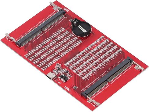 بطاقة اختبار ذاكرة الوصول العشوائي DDR4 DDR5 2 في 1 محلل تشخيصي مع ضوء LED أحمر - مصدر طاقة مزدوج، اكتشاف سهل للأخطاء للكمبيوتر المحمول وذاكرة الوصول العشوائي للخادم in Kuwait