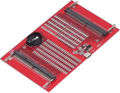 بطاقة اختبار ذاكرة الوصول العشوائي DDR4 DDR5 2 في 1 محلل تشخيصي مع ضوء LED أحمر - مصدر طاقة مزدوج، اكتشاف سهل للأخطاء للكمبيوتر المحمول وذاكرة الوصول العشوائي للخادم in Kuwait