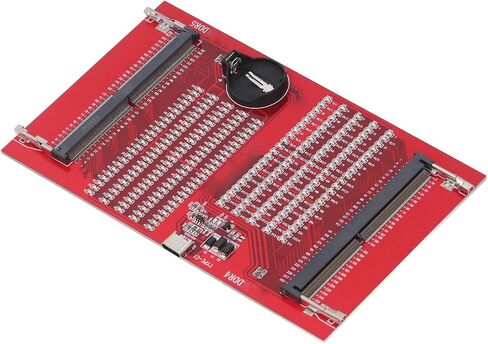 بطاقة اختبار ذاكرة الوصول العشوائي DDR4 DDR5 2 في 1 محلل تشخيصي مع ضوء LED أحمر - مصدر طاقة مزدوج، اكتشاف سهل للأخطاء للكمبيوتر المحمول وذاكرة الوصول العشوائي للخادم in Kuwait