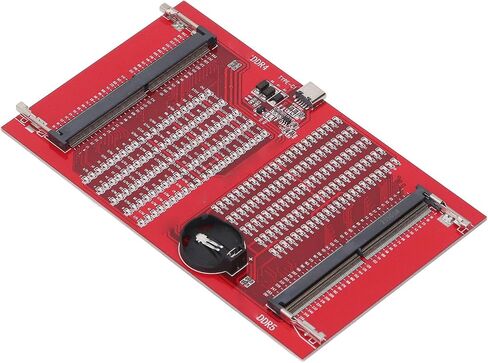 بطاقة اختبار ذاكرة الوصول العشوائي DDR4 DDR5 2 في 1 محلل تشخيصي مع ضوء LED أحمر - مصدر طاقة مزدوج، اكتشاف سهل للأخطاء للكمبيوتر المحمول وذاكرة الوصول العشوائي للخادم in Kuwait