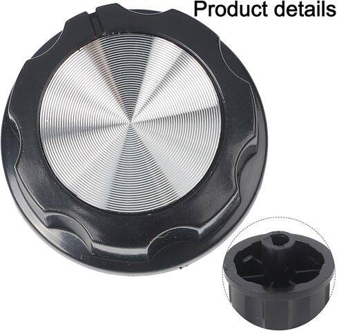 Switch Knob for Air Fryer, Oven, and Pressure Cooker - 2 Pack, Plastic Appliance Timer Control Knob, 35x35mm with 6mm Shaft Hole, Compatible with Select Kitchen Appliances in Kuwait