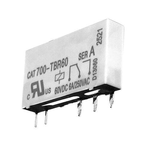 2-Pack CAT700-TBR60 5-Pin Relay، 60VDC 6A/250VAC، DIN Rail Mount Industrial Relay للوحات التحكم وأنظمة التشغيل الآلي in Kuwait