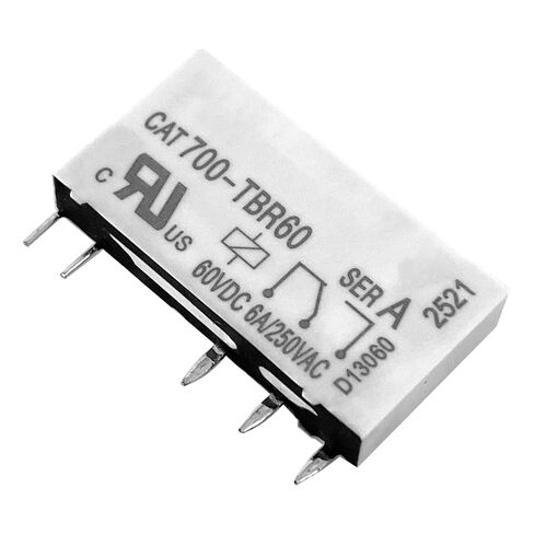2-Pack CAT700-TBR60 5-Pin Relay، 60VDC 6A/250VAC، DIN Rail Mount Industrial Relay للوحات التحكم وأنظمة التشغيل الآلي in Kuwait