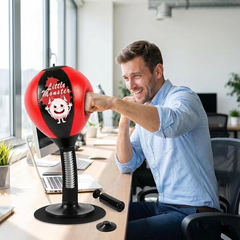 حقيبة ملاكمة لسطح المكتب، كرة ملاكمة لتخفيف التوتر مع قاعدة كأس شفط مزدوجة وزنبرك مطور، حقيبة ملاكمة متينة على سطح الطاولة للمكتب والمنزل، ملحقات مكتب ممتعة للبالغين in Kuwait