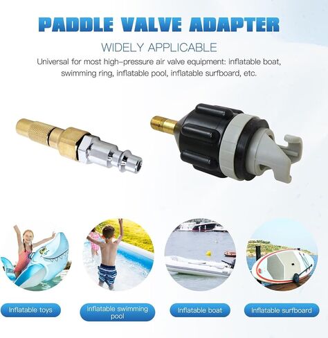 New Upgraded SUP Valve Adapter Set with Compressor Nozzle for Fast Inflation of Paddle Boards in Kuwait