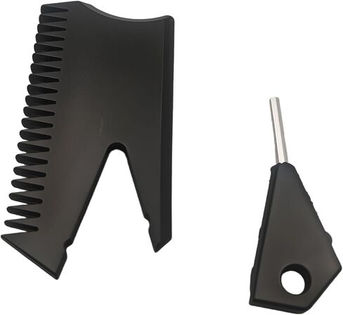 TENSSO Surf Wax Comb Surfboard مكشطة 2 حزمة محمولة مزدوجة الحافة أداة تنظيف إزالة الشمع مع مفتاح الزعنفة، أدوات إزالة الشمع القديمة ملحقات صيانة لركوب الأمواج، لوح التزلج، لوح التجديف in Kuwait