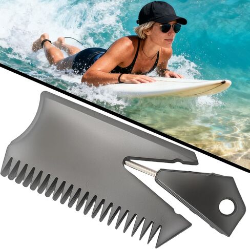 TENSSO Surf Wax Comb Surfboard مكشطة 2 حزمة محمولة مزدوجة الحافة أداة تنظيف إزالة الشمع مع مفتاح الزعنفة، أدوات إزالة الشمع القديمة ملحقات صيانة لركوب الأمواج، لوح التزلج، لوح التجديف in Kuwait