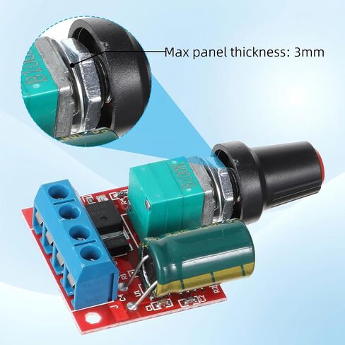 3PCS Mini DC Motor PWM Speed Controller, Adjustable Voltage Regulator 5V-35V 5A Speed Adjustable Switch Module, Includes Switch Knobs and LED Indicator in Kuwait