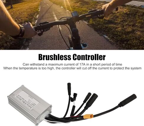 Brushless Motor Controller 24V 36V 48V 17A Sine 3 Mode Controller with Connector for DIY Electric Bike Conversion in Kuwait