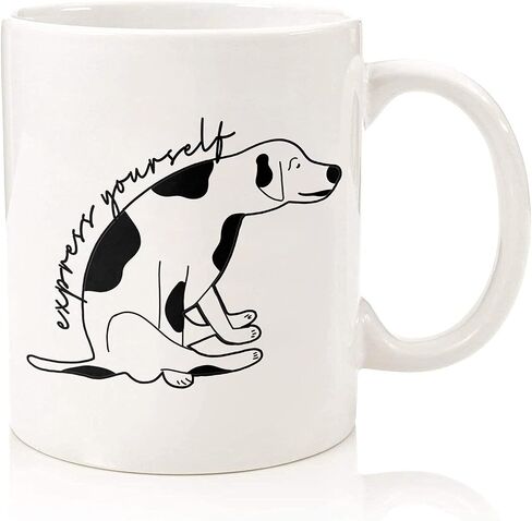 MargoDream Veterinary Medicine Gift Appreciation Funny Vet Med Mug Express Yourself Dog Coffee Cup Vet Tech Gift For Men For Woman White 11 Oz in Kuwait