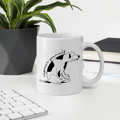MargoDream Veterinary Medicine Gift Appreciation Funny Vet Med Mug Express Yourself Dog Coffee Cup Vet Tech Gift For Men For Woman White 11 Oz in Kuwait
