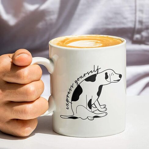 MargoDream Veterinary Medicine Gift Appreciation Funny Vet Med Mug Express Yourself Dog Coffee Cup Vet Tech Gift For Men For Woman White 11 Oz in Kuwait