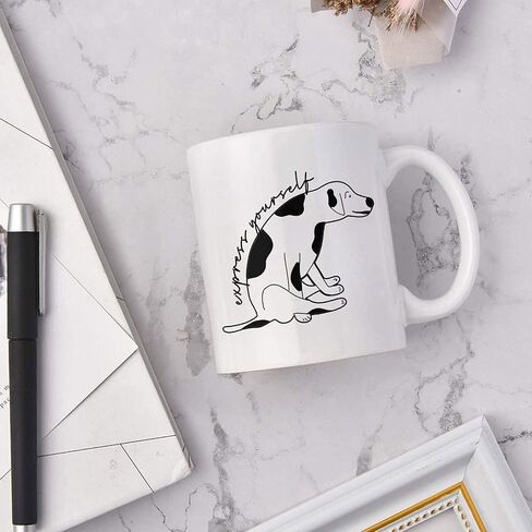 MargoDream Veterinary Medicine Gift Appreciation Funny Vet Med Mug Express Yourself Dog Coffee Cup Vet Tech Gift For Men For Woman White 11 Oz in Kuwait