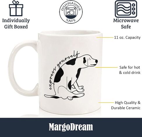 MargoDream Veterinary Medicine Gift Appreciation Funny Vet Med Mug Express Yourself Dog Coffee Cup Vet Tech Gift For Men For Woman White 11 Oz in Kuwait