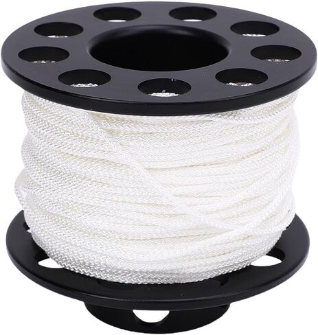 Generic Diving Finger Spool Reel Compact Dive Reel with 131.2ft High Visibility White Line for Cave Wreck Diving Stainless Steel and Aluminum in Kuwait