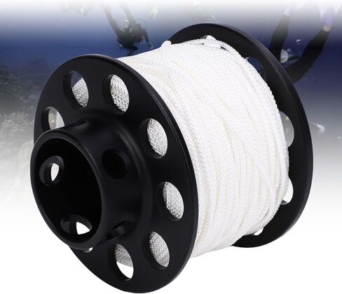 Generic Diving Finger Spool Reel Compact Dive Reel with 131.2ft High Visibility White Line for Cave Wreck Diving Stainless Steel and Aluminum in Kuwait