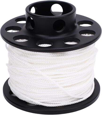 Generic Diving Finger Spool Reel Compact Dive Reel with 131.2ft High Visibility White Line for Cave Wreck Diving Stainless Steel and Aluminum in Kuwait