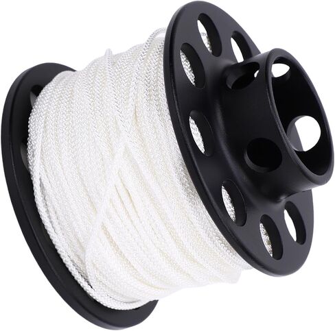 Generic Diving Finger Spool Reel Compact Dive Reel with 131.2ft High Visibility White Line for Cave Wreck Diving Stainless Steel and Aluminum in Kuwait